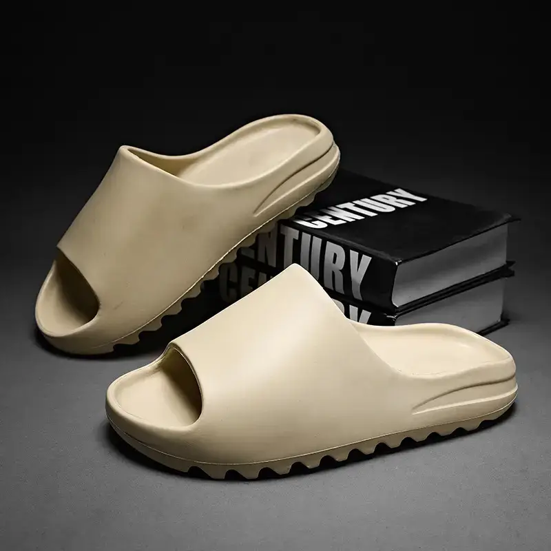 Thick-soled Coconut Eva Slippers Women's Outer Wear Sandals and Slippers Non-slip Deodorant Wear-resistant Indoor Household Bathroom One-word Slippers for Men