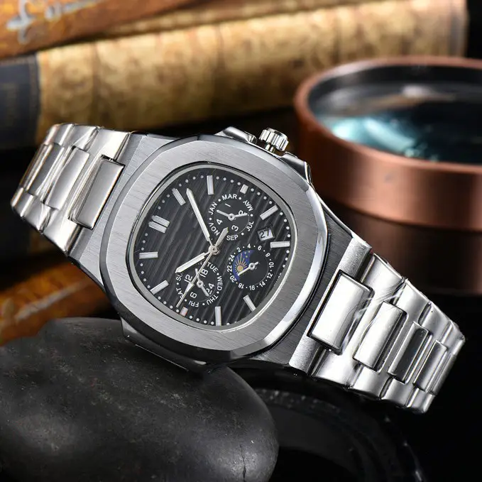 The new Baida quartz steel band square watch can be worn by men and women with various styles wholesale a generation of hair