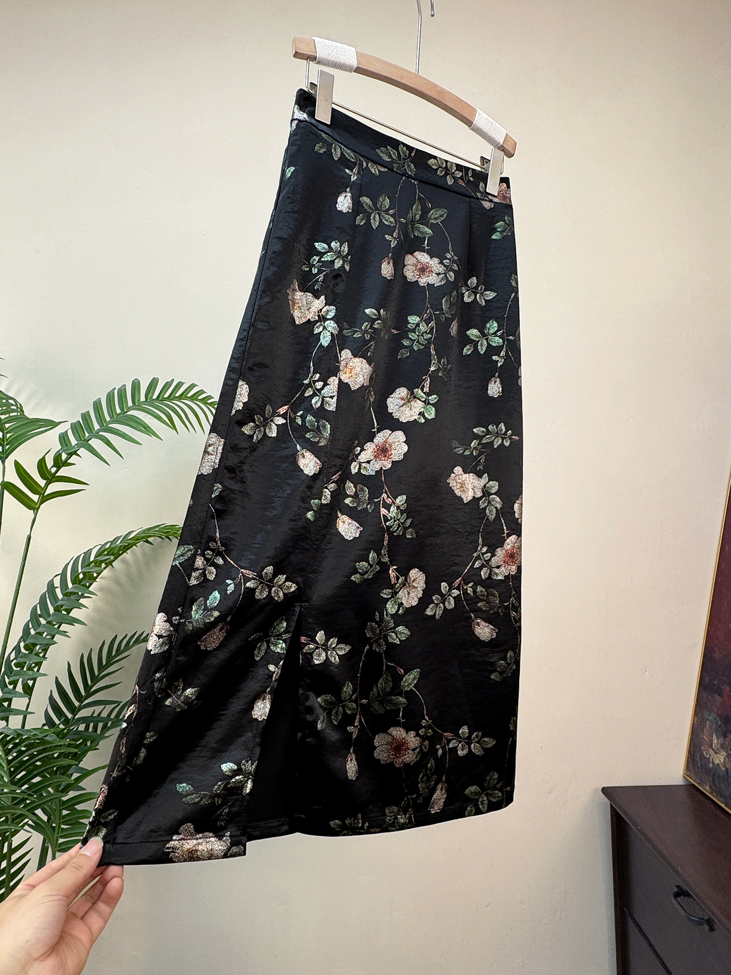 【Zhi Li】New Chinese-Style White Rose Half-Skirt 2026 Summer New Elegant and Luxurious Fashion Skirt for Women
