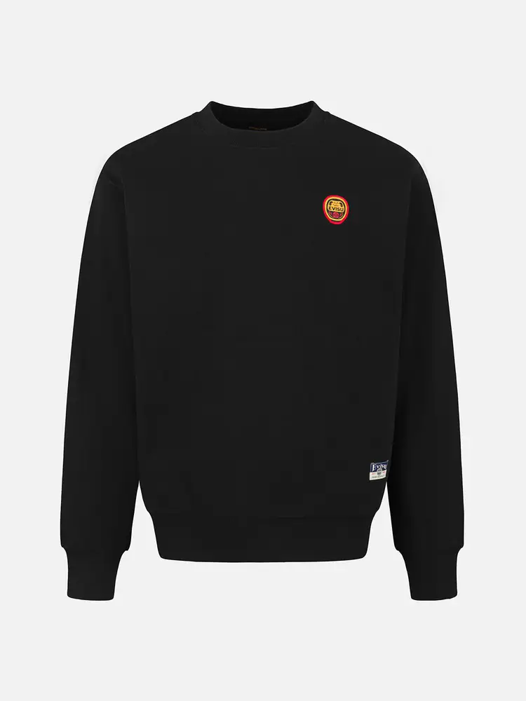[Same Model as Wang Yibo] Evisu Fushen 2025 Spring New Products Men Bodhidharma Couple Embroider Sweatshirt