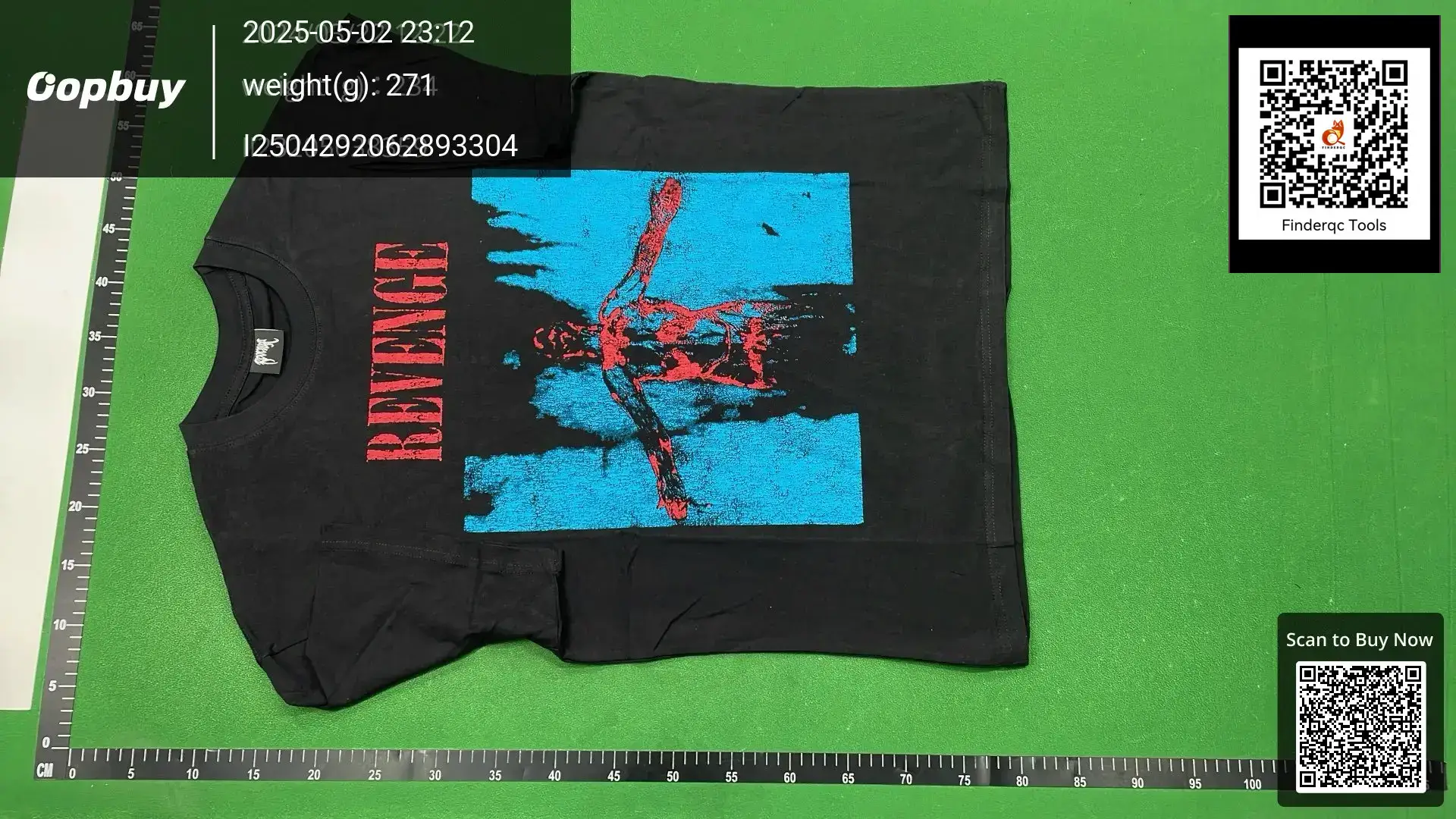 Outer Revenge short sleeve XXX joint keel smoke print hip hop lightning gray metal round neck loose T-shirt