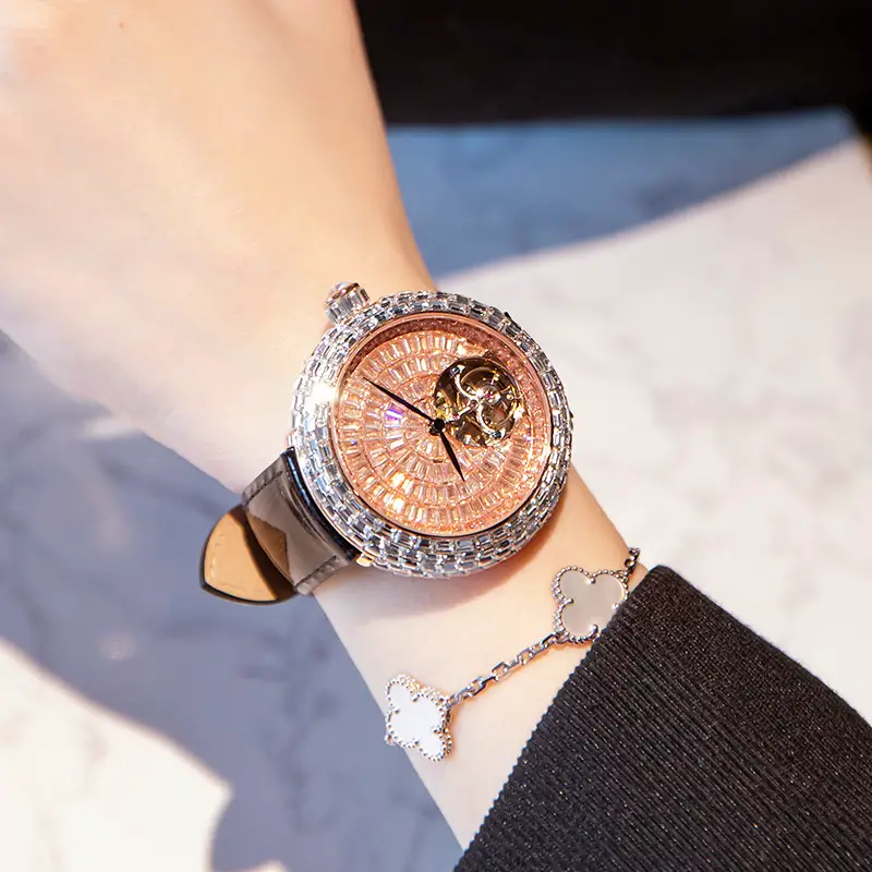 Melissa Full Diamond Large Dial Mechanical Watch 2025 New arrival Women's Watch Accessible Luxury Niche Women's Model Fashion Watch
