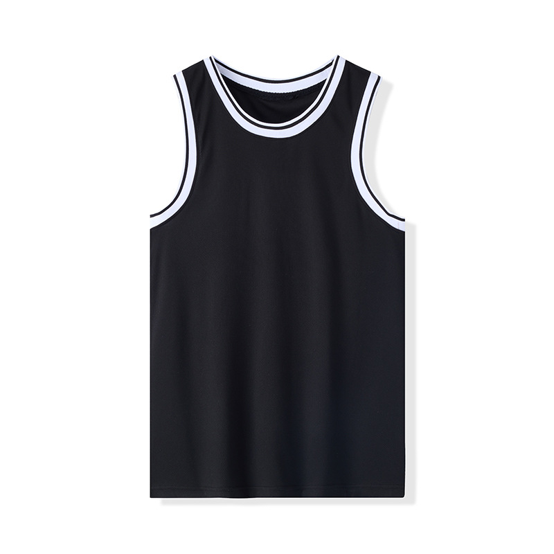 Solid Color Summer Tank Top Basketball Jersey Sleeveless Base Shirt Ice Silk Public Version T-Shirt Trendy Brand Plain Top Plus Size Men's Clothing