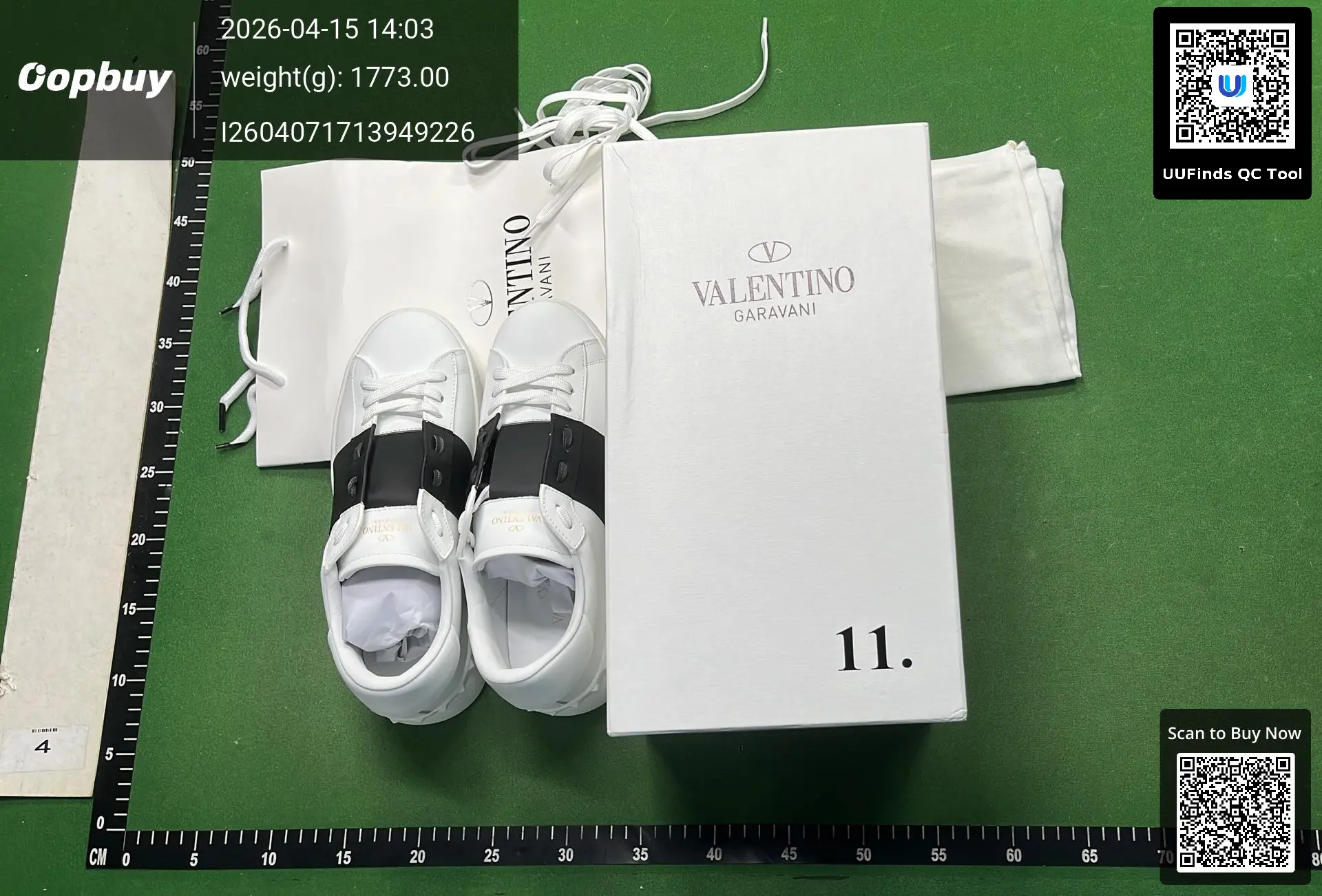 Valentino Garavani Rockstud Untitled Sneakers White Black