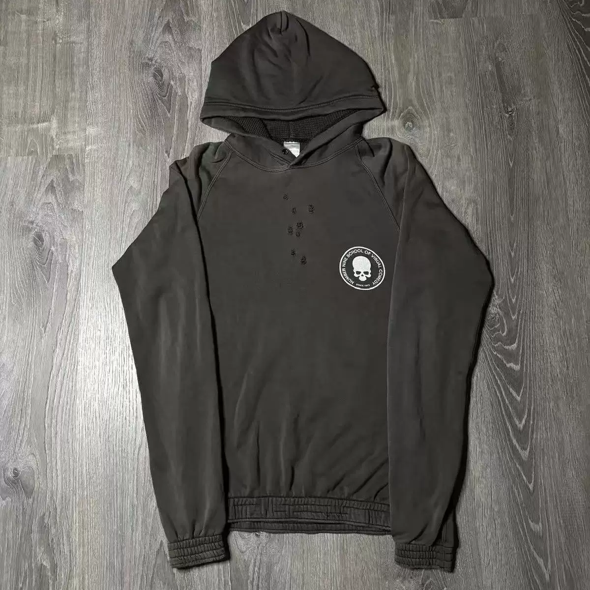 Number Nine School of Visual Comedy Skull Hoodie