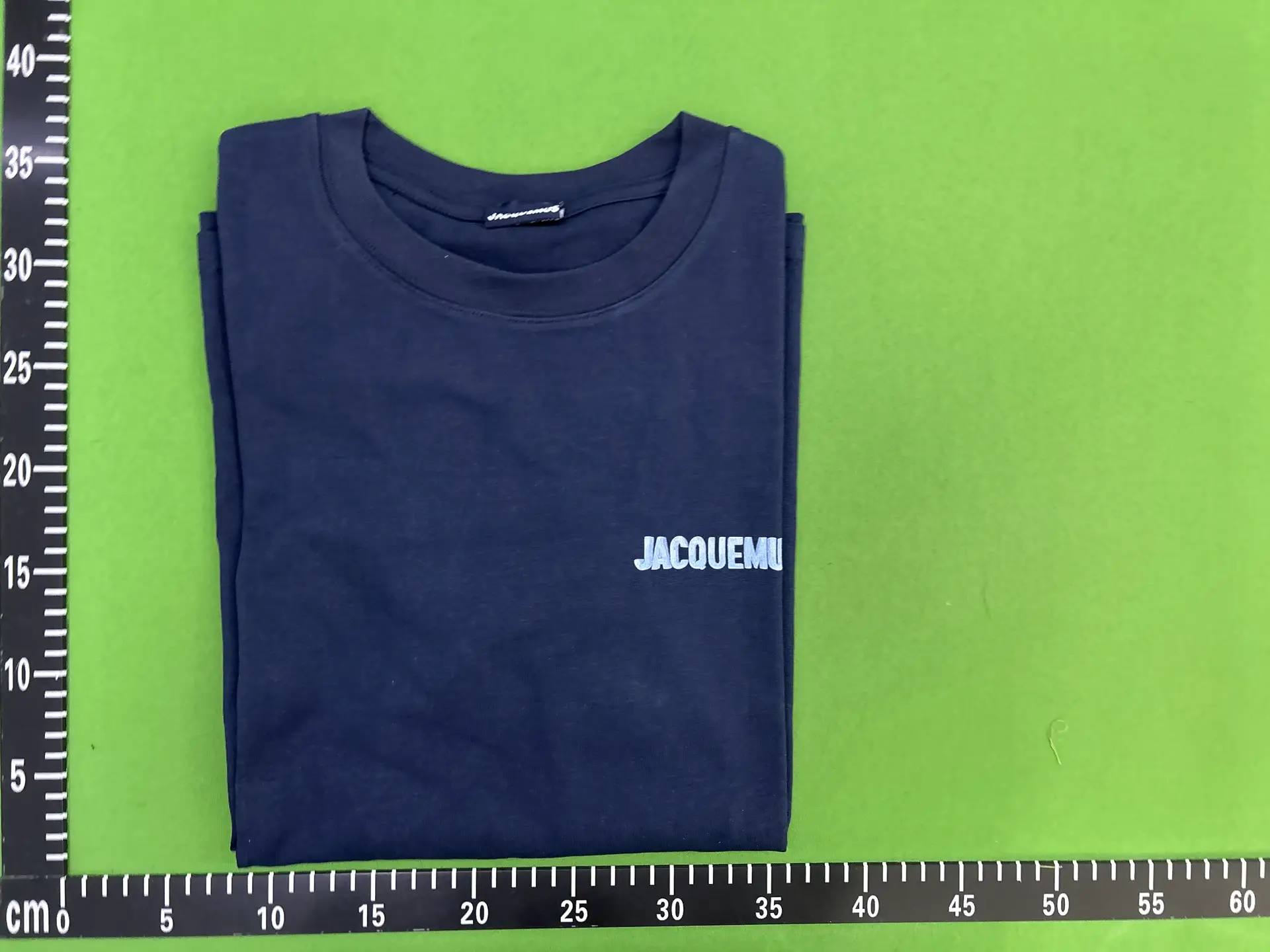 Jacquemus Navy Blue Logo Long-Sleeved T-Shirt