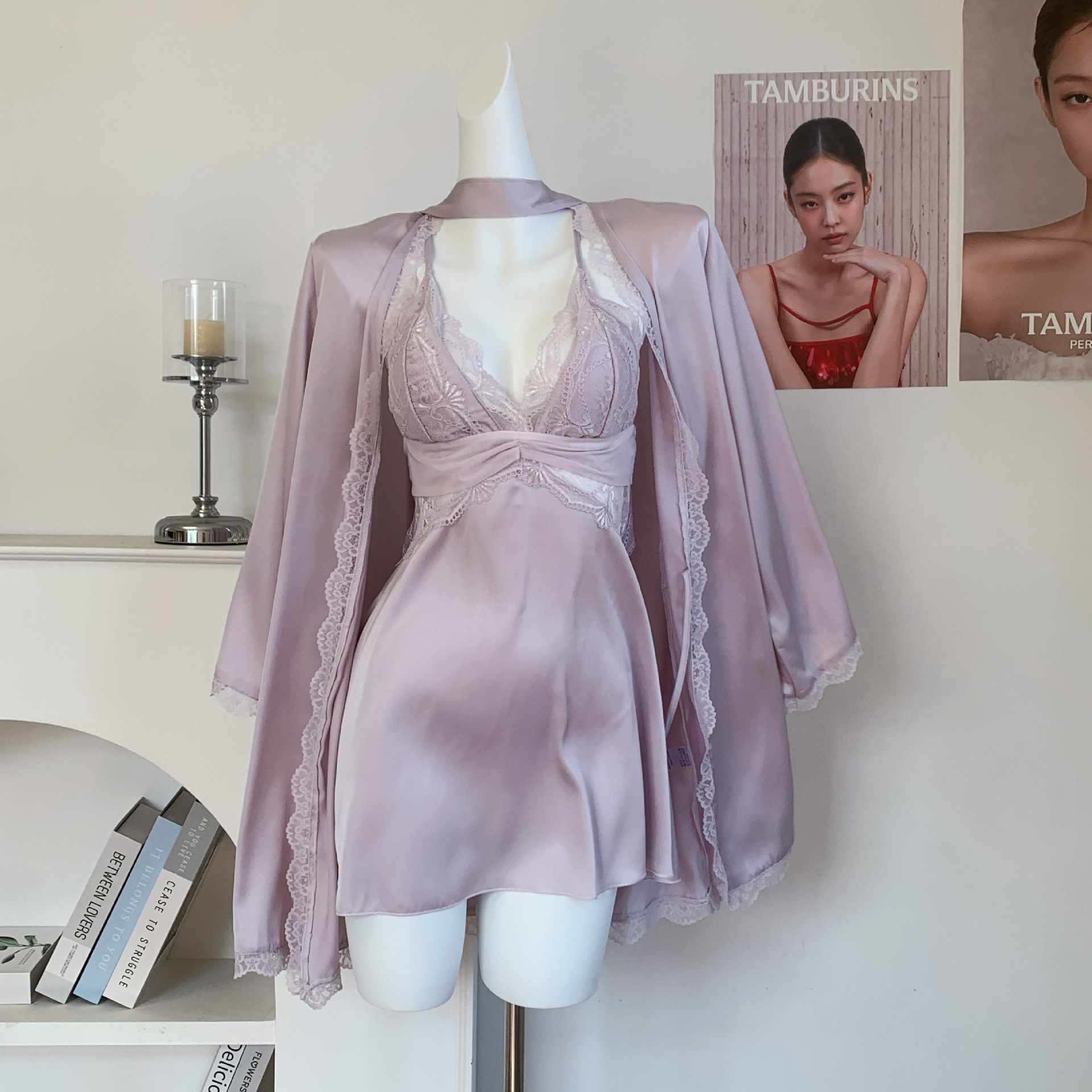 TAMBURINS Camisole Nightdress Two-Piece Set