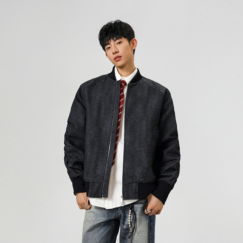 Men's Stand Collar Jacket 2026 Spring and Autumn Trendy Baseball Collar Coat Casual Fashion Plus Size Top Available on Dewu and Vipshop