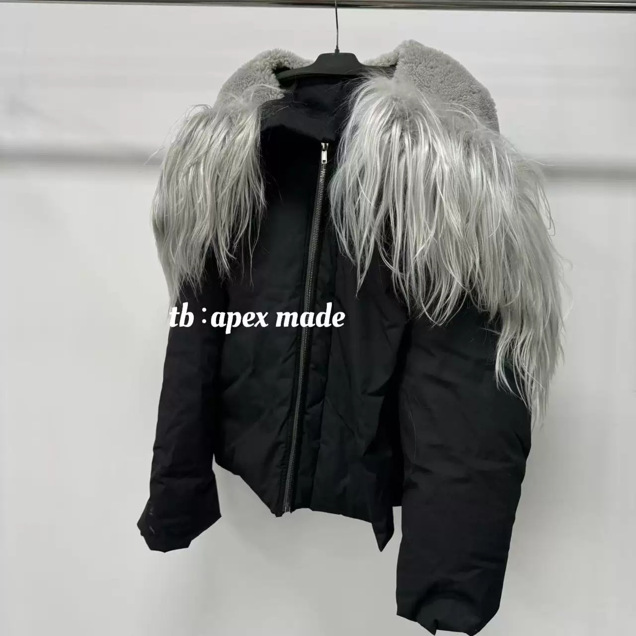 {Annual Luxury Item} RO 22FW Goat Fur One Piece Carti Same Style Wool Collar Down Jacket Parka