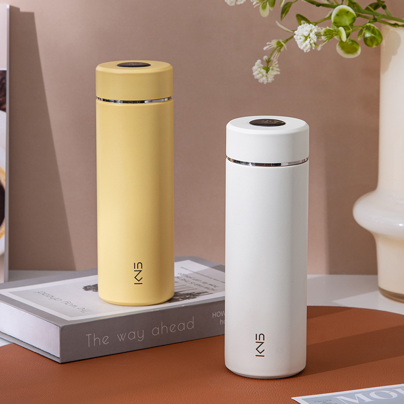 Solid Color Ceramic Liner Thermos Cup Car Tea Cup Traditional Chinese Medicine Cup Large Capacity Couple Ceramic Tea Cup