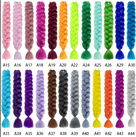 New Version of African Dreadlock Ponytail Synthetic High-Temperature Fiber Colorful Wig Big Braids 41 Inches 165 Grams Synthetic Twist Braids