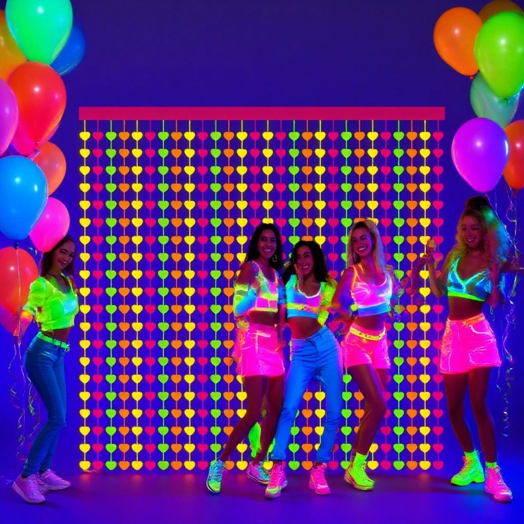 Border Fluorescent Colorblock Love Five Star Rain Silk Foto QC de WEIDIAN na Qualit.ly