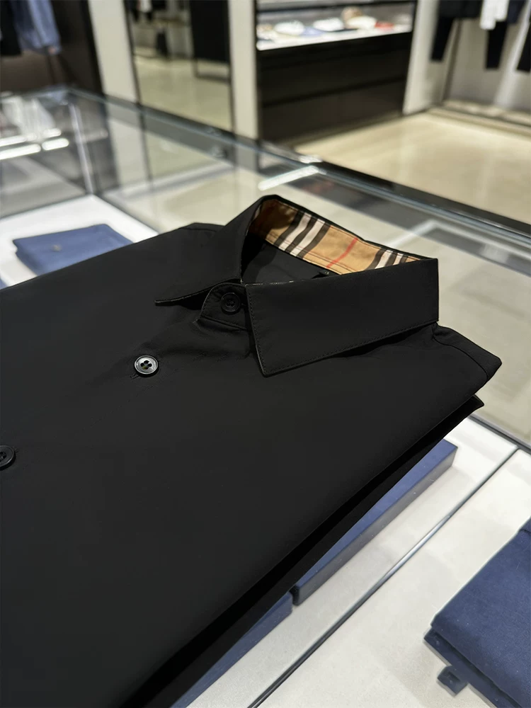 Korean Style Elegant Shirt for Men 2026 Summer Fashion T-Shirt European Style Slim Fit Business Versatile Long-Sleeve T-Shirt Foto QC da TAOBAO su Qualit.ly
