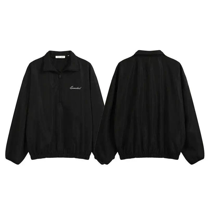 Essentials Half Zip Jacket Black