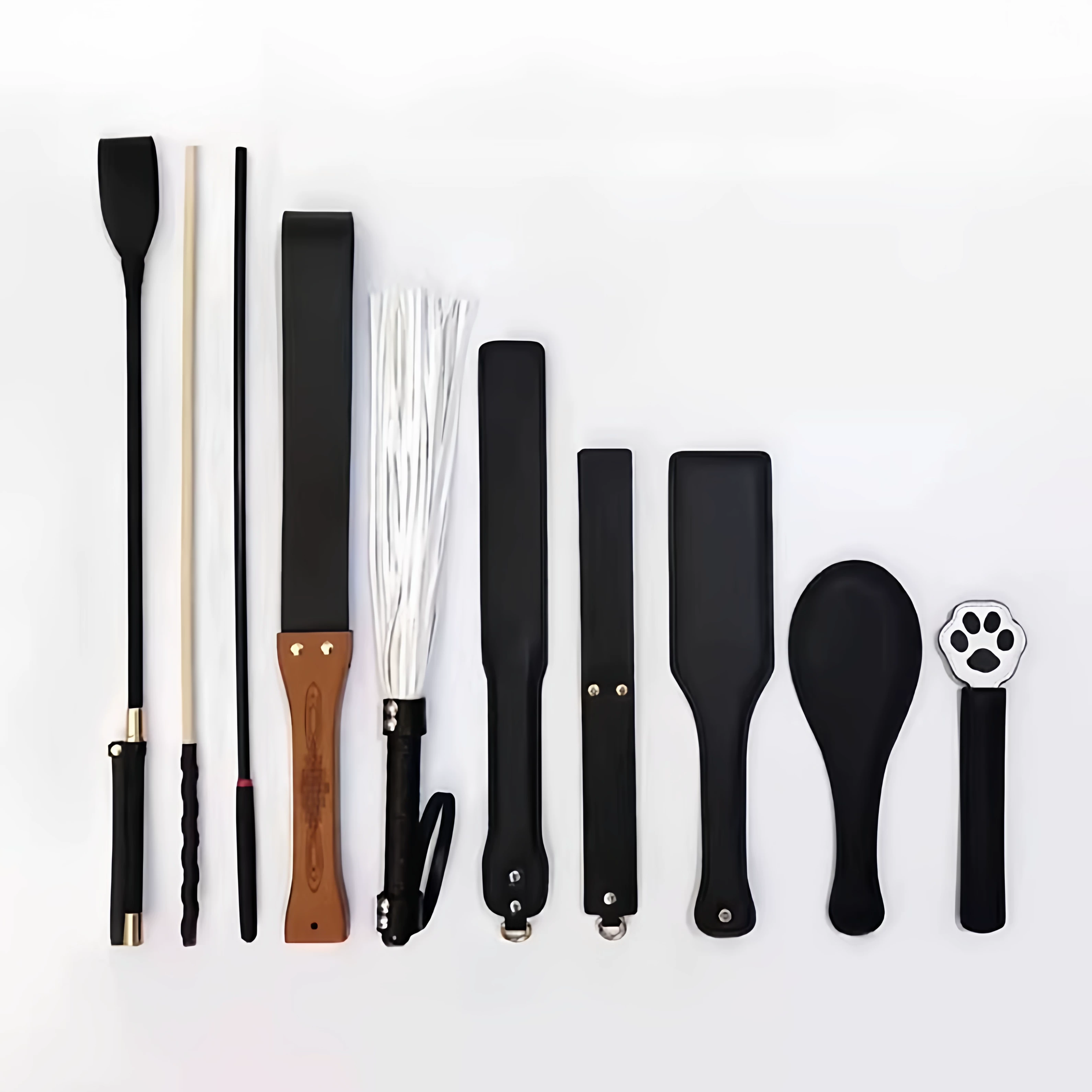 Leather Whip Couple Photo Props Leather Whip Horse Whip Rattan Whip Ruler Underwear Decoration Set