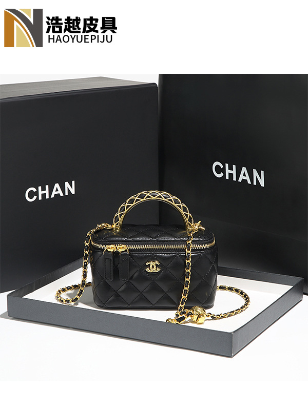 Tweed Style Quilted Chain Box Bag for Women 2025 New Genuine Leather Handbag Fashionable Shoulder Crossbody Bag Cosmetic Bag QC-Foto von 1688 auf Qualit.ly
