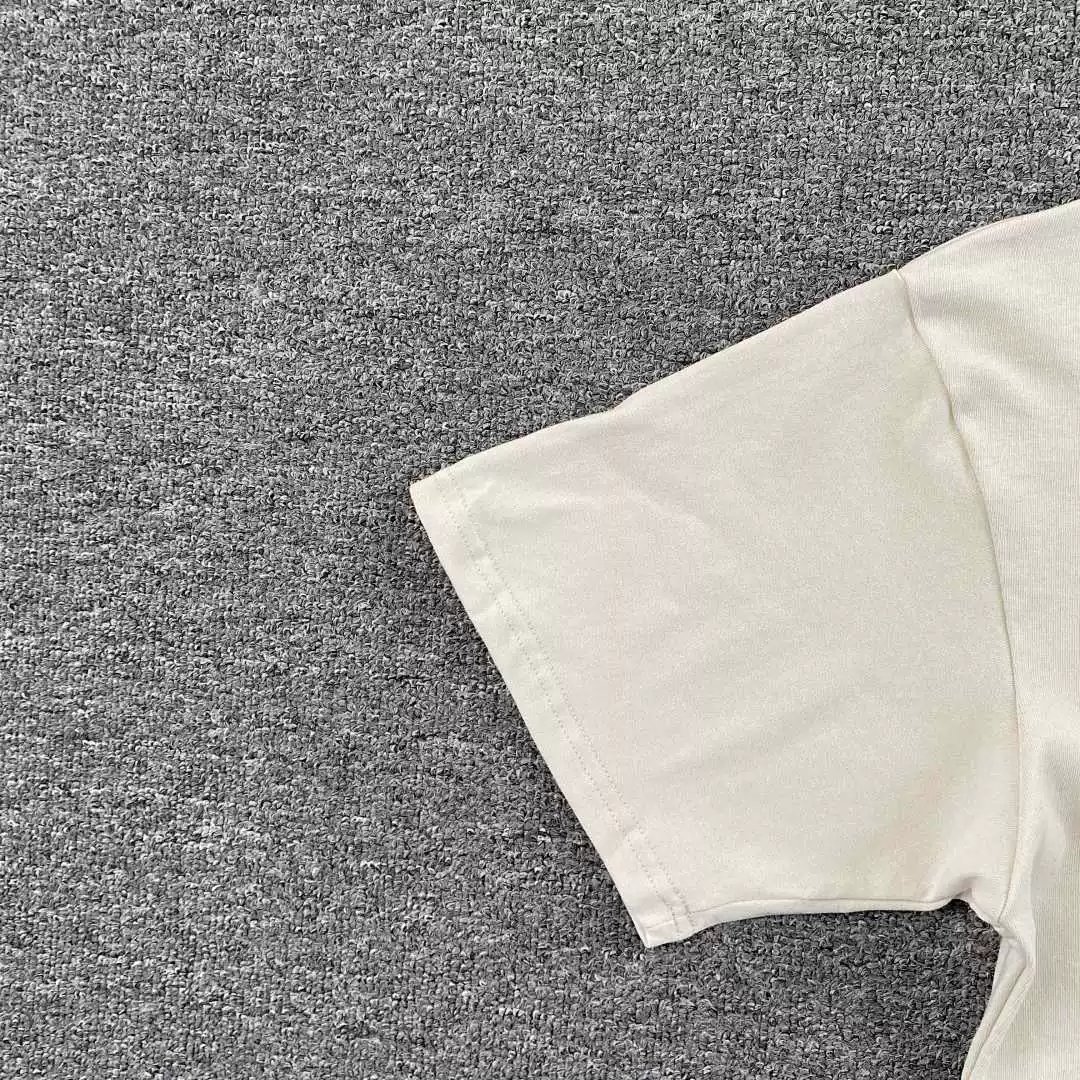 Washed vintage letter printed logo short and wide American short sleeved t-shirt