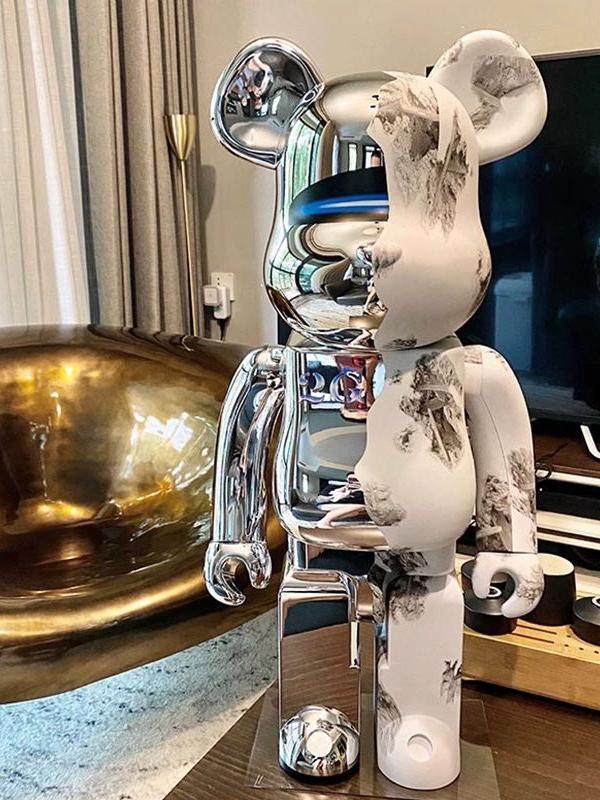 Bearbrick 400% Violent Bear by Hikoriyama Takashi, Living Room, Office, Kitchen Cabinet, Trendy Toy, Movable Joints, Building Blocks Foto QC de TAOBAO na Qualit.ly