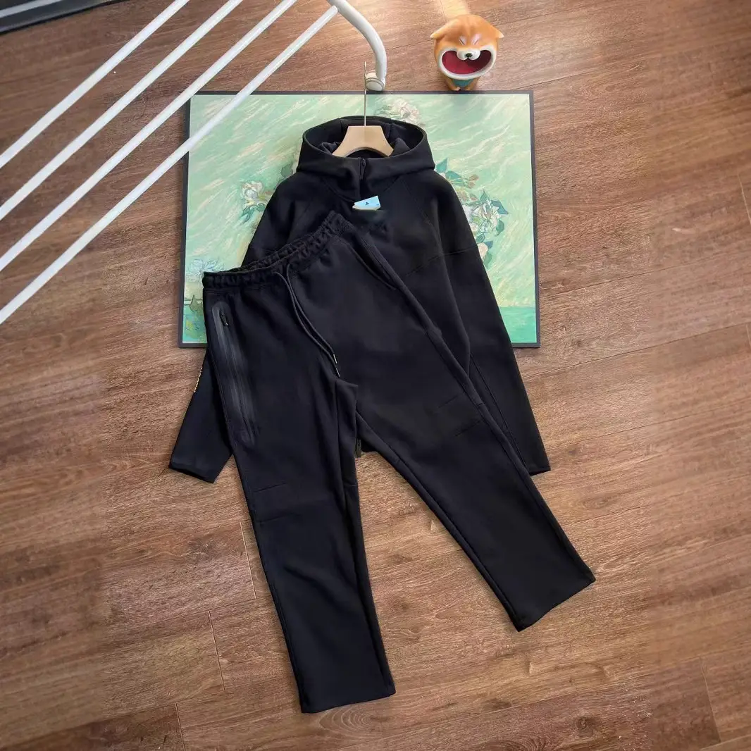 25 years spring and fall technology leisure sports hooded jacket casual pants coat Set 454-461 couple models