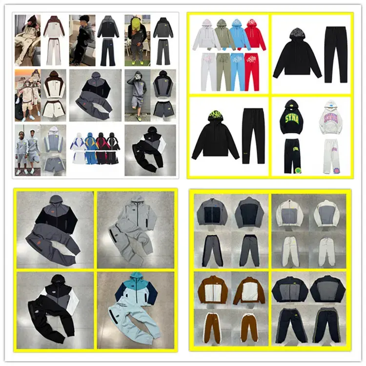 2024 New Autumn and Winter Fashionable European and American Hip Hop Street Men's and Women's Fashion Brand Hoodie Sweater Long Pants Set