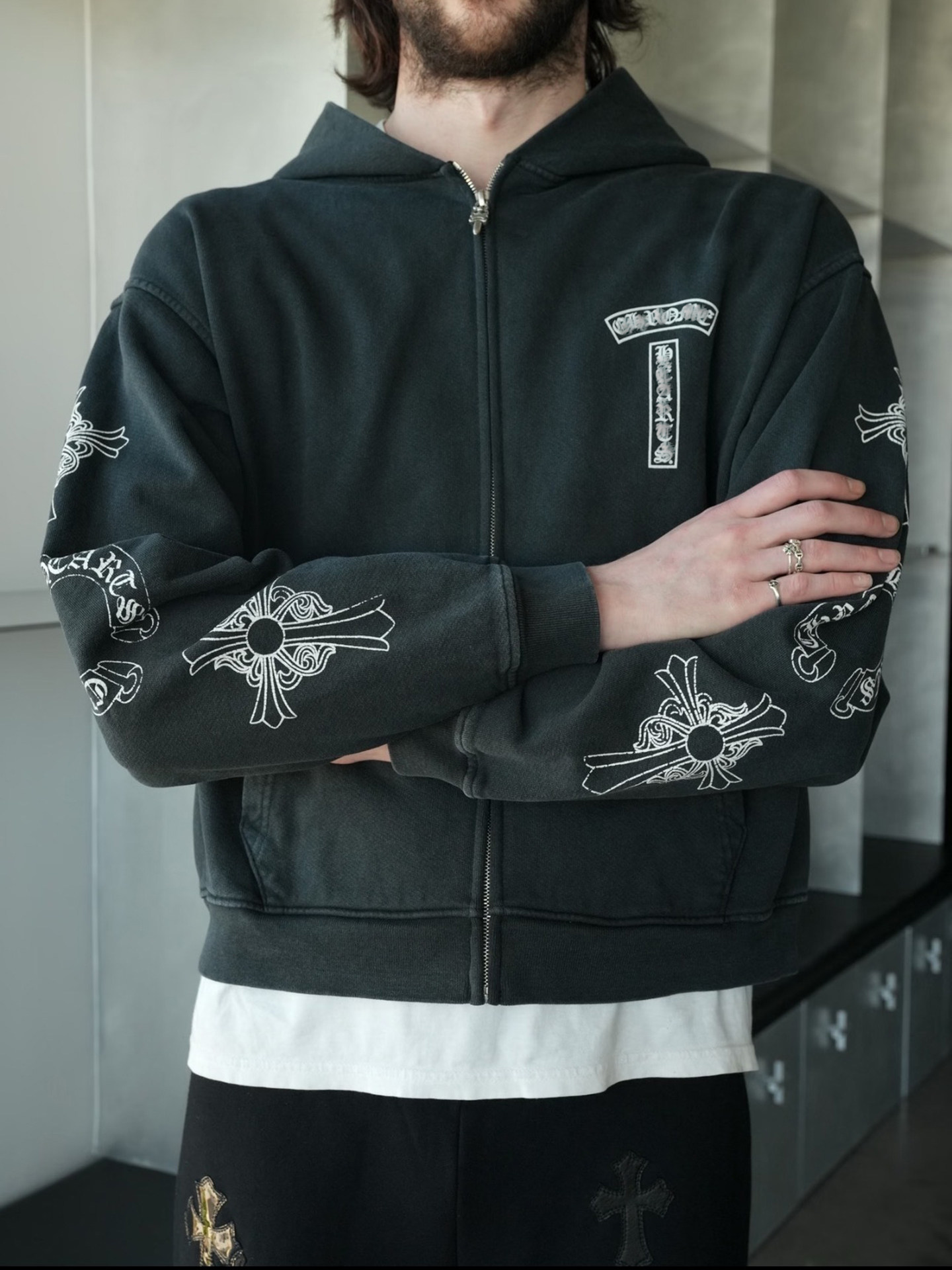 Iron Made New Croix Heart Soap & Water Ks Limited Edition Washed Hooded Cardigan Sweatshirt Foto QC de TAOBAO na Qualit.ly
