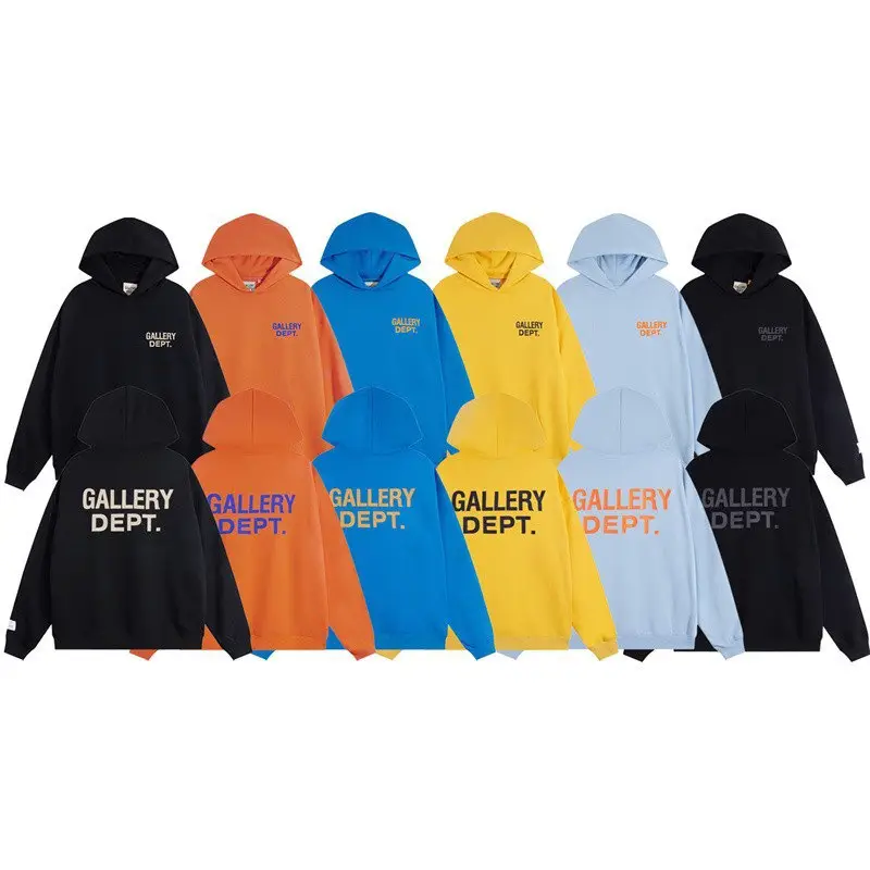 Gallery Dept Classic Letter Slogan Logo Print Men's and Women's Casual Loose Hoodie Hooded Sweatshirt Trendy
