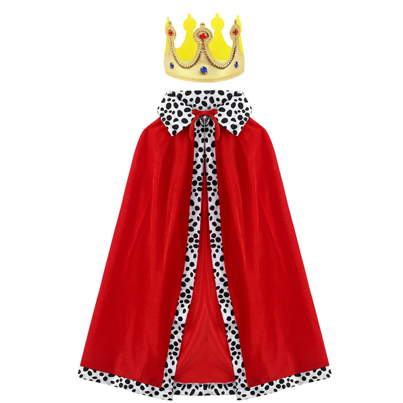 Children's King and Prince Capes Halloween Costume Party Cosplay Outfit Cloak Parent-Child Performance Costume foto QC de 1688 en Qualit.ly