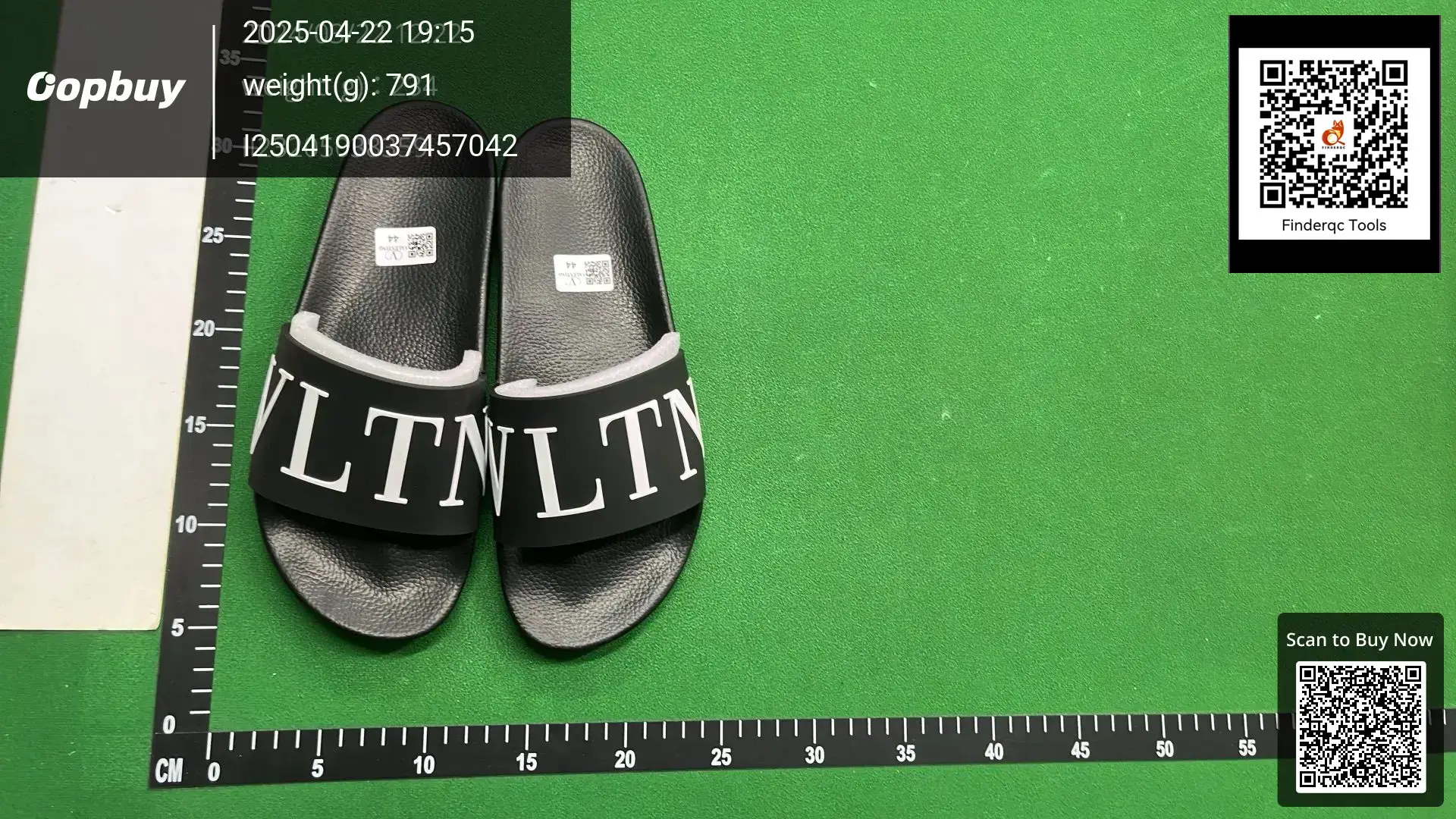 Valentino Garavani VLTN flat slippers black white
