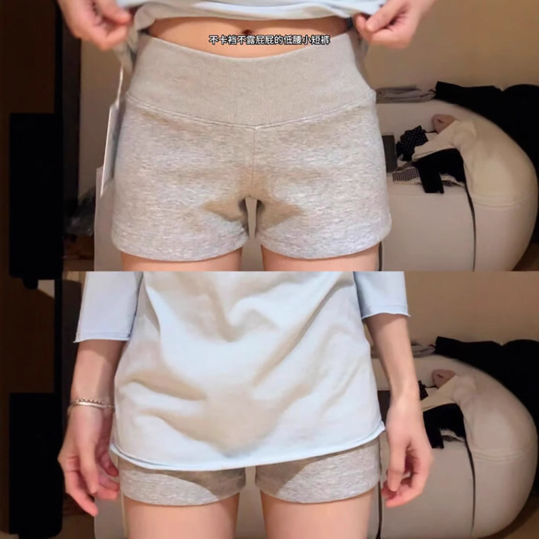 Grey Casual Sports Shorts Women's Summer 2025 New Style Outer Wear Small Hot Girl High Waist A- Shapes All-match Hot Pants