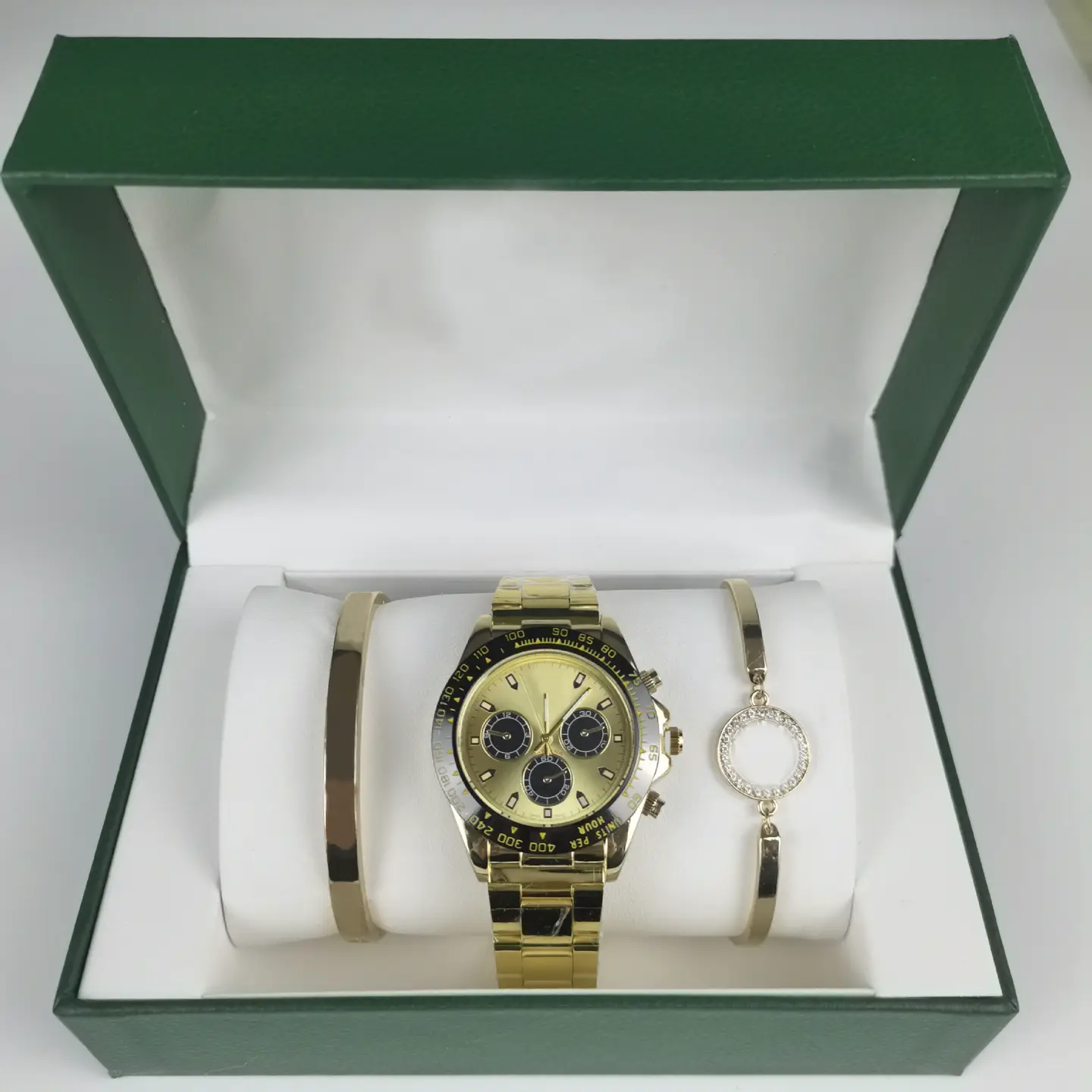 3pcs/set Swiss Fashion Business Watch Men's Waterproof Steel Band Watch Multifunctional Men's Watch Cross-border Supply Wholesale