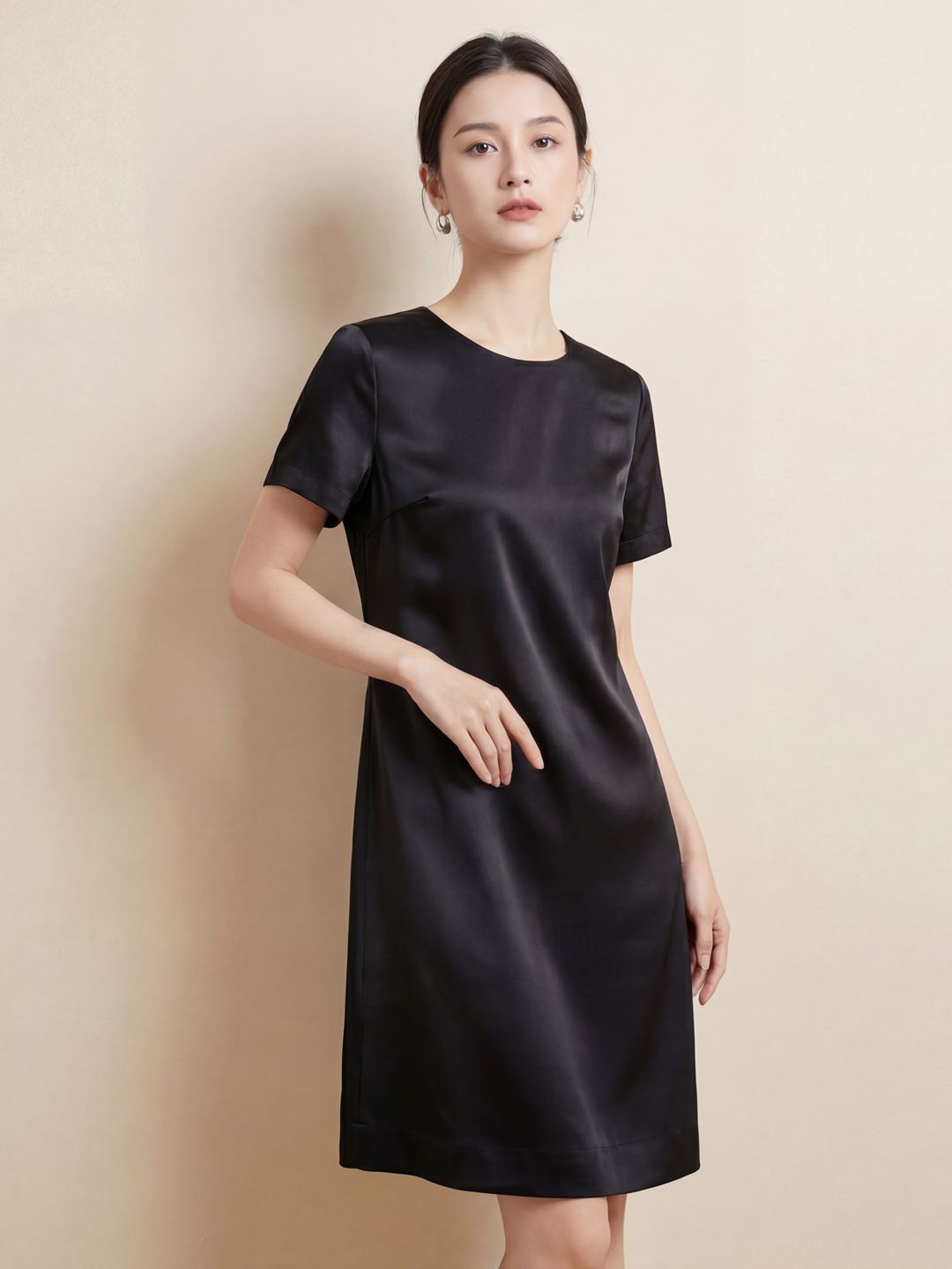 Heavy Silk Dress for Women, 2026 Summer New Style, Mulberry Silk Straight-Cut Korean-Style Loose Pullover Midi Dress
