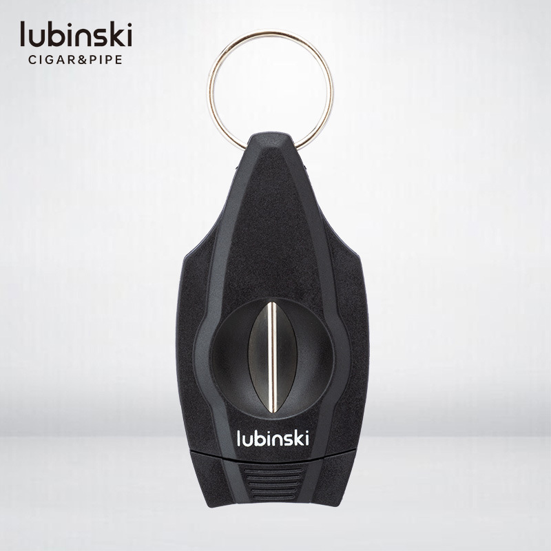 LUBINSKI Cigar scissors plastic portable stainless steel V-shaped Cigar scissors with keychain LUBINSKI cigar knife
