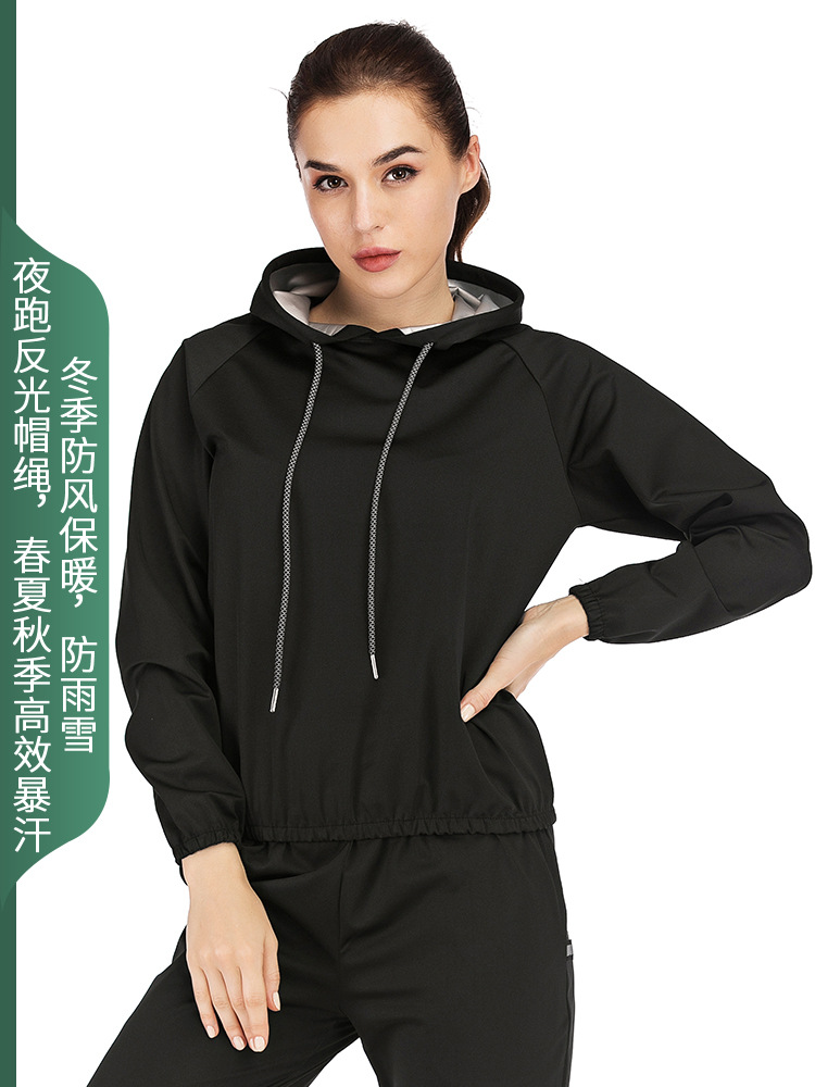 Running Fitness Quick-Drying Loose Long-Sleeve Sweat-Wicking Top Sweatshirt Sports Hoodie Cross-Border Sweat-Wicking