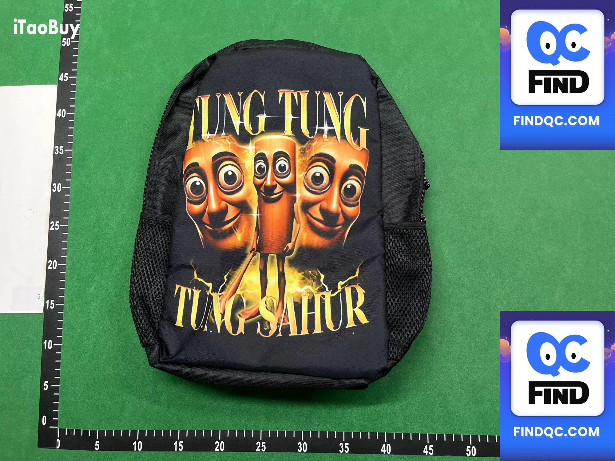 Cross-Border New Product Italian Brainrot Digital Printing Backpack Wooden Stick Man Shanhaijing Student School Bag — QC-foto 2