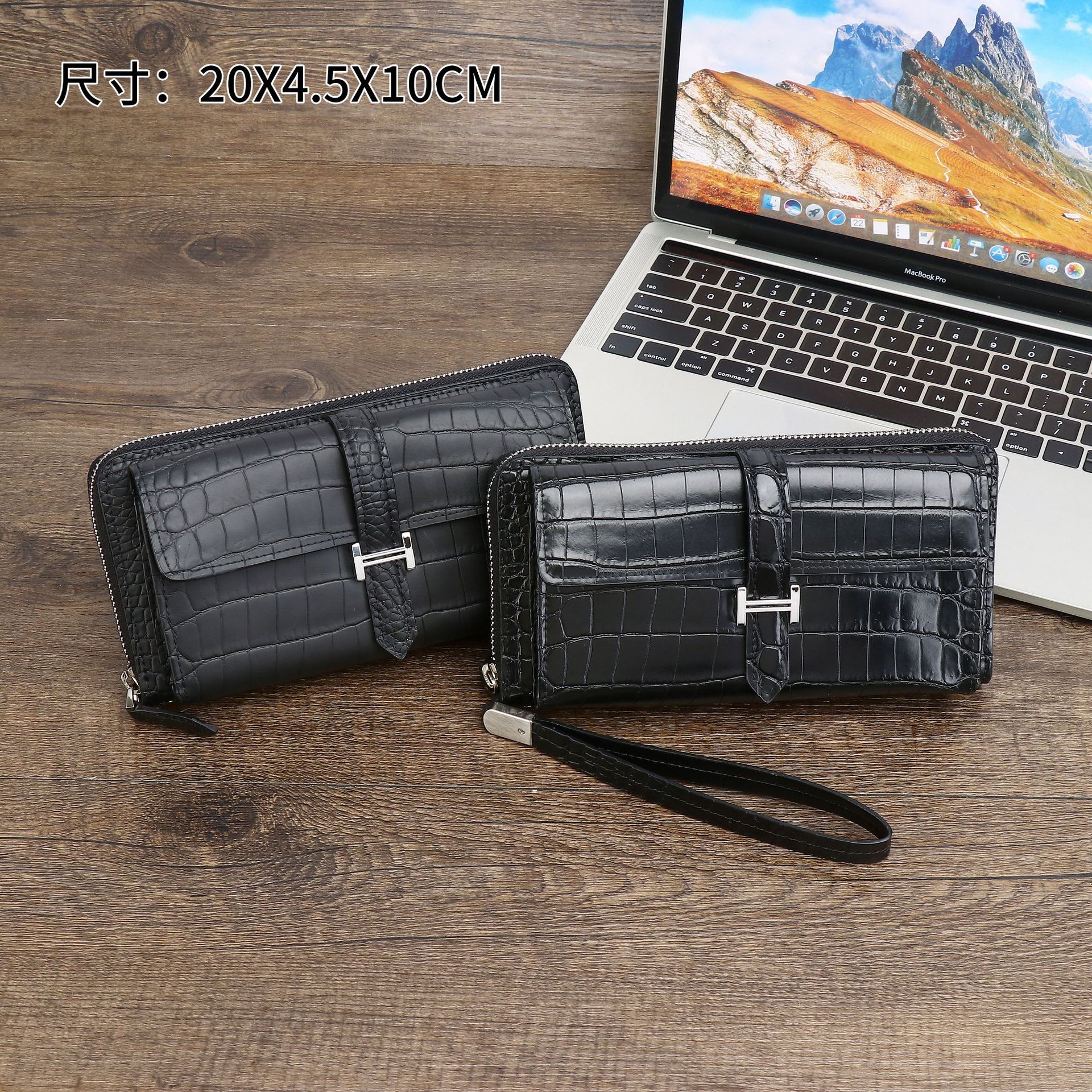 New crocodile belly pattern clutch multi-functional hand bag multi-card large capacity wallet mobile phone bag tide factory wholesale