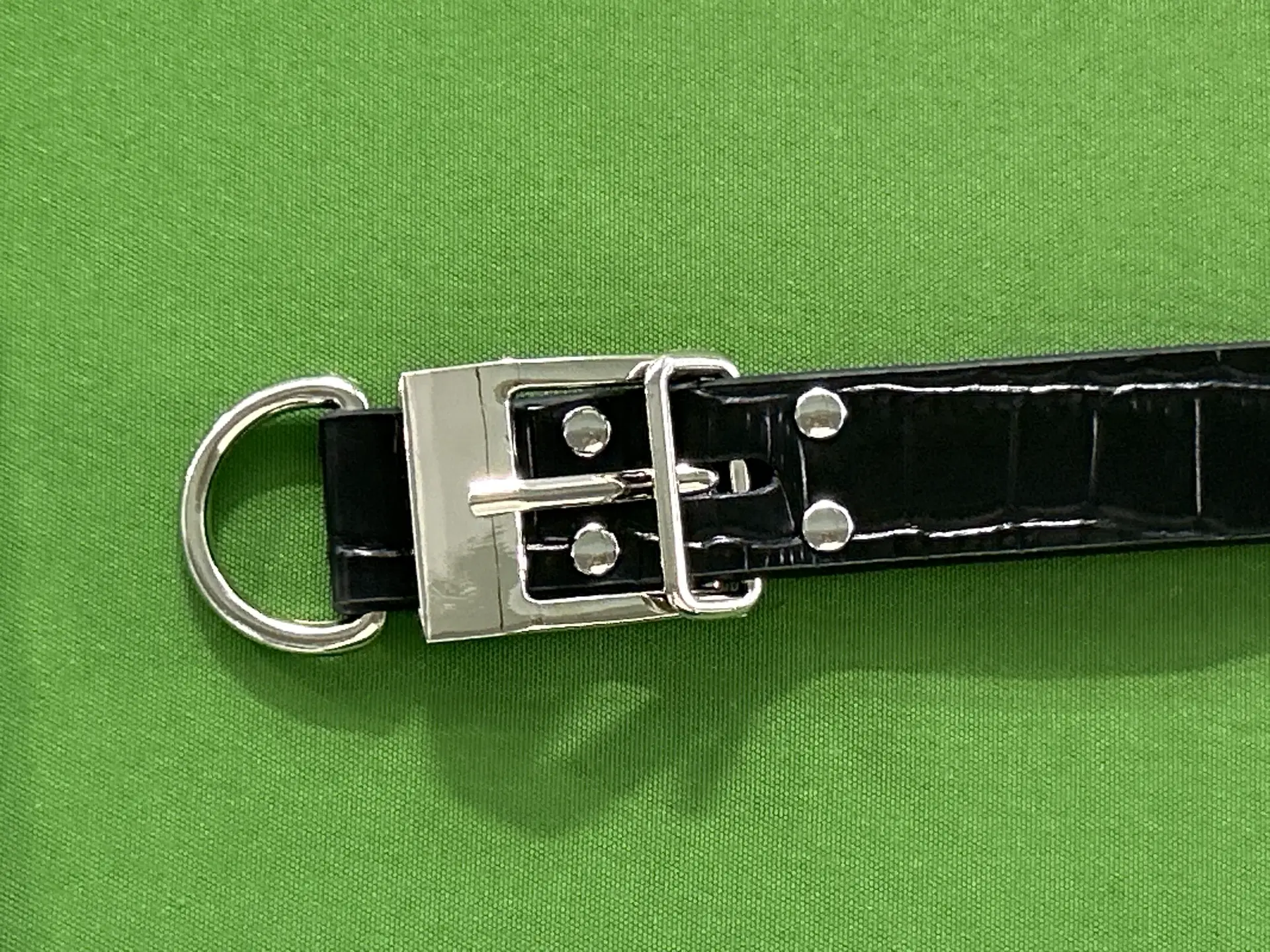 Undercover Black Croc Embossed Belt