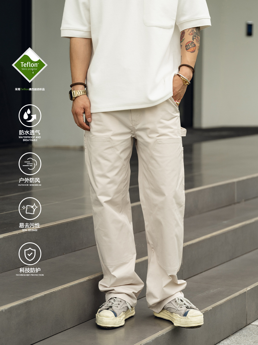 Trs Men's Clothing | 25Ss Japanese Style Teclon Three-Proof Thin Bo1 Workwear Straight Functional Logging Casual Pants for Men