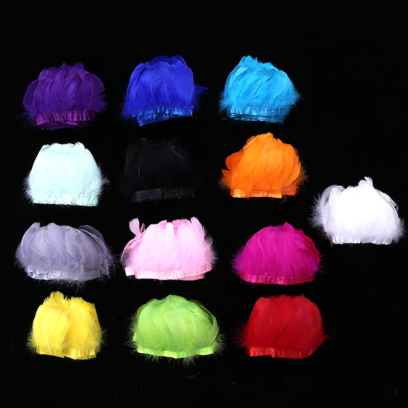 Supply a large number of natural Swan hair floating cloth colored feathers manufacturers wholesale direct feather products