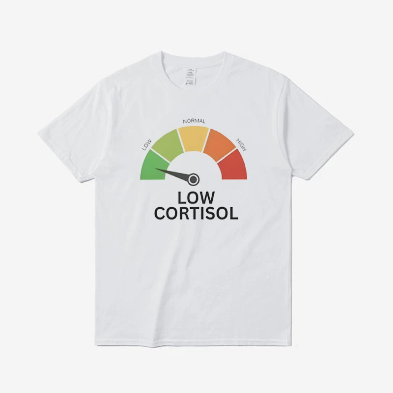 Low Cortisol Level Meme t Shirt Men's and Women's Fashionable Cool Casual Pure Cotton Short-Sleeved T-Shirt