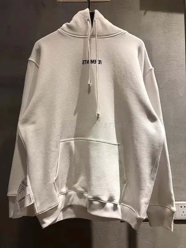 In Stock Ietments 20Fw Fall and winter Men and Women White Mirror Print Ingredients Brushed Sweatshirt Hoodie