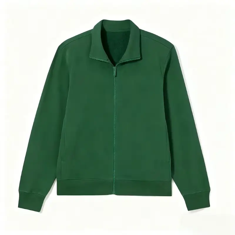 Zip up Stand Collar Sweatshirt Zipper Collar Hoodie 494153 E