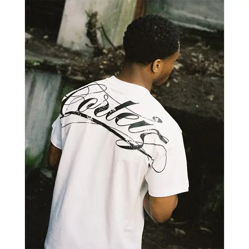 High Quality Vibe British Street Hip-Hop Letter Printed Short-Sleeved T-Shirt Men's Summer Trendy Tops