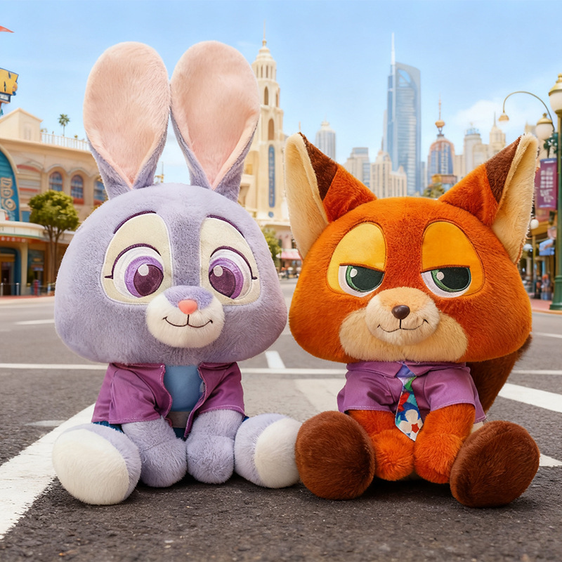 Cross-Border New Zootopia Plush Toy Sitting Nick Judy Doll Doll Gift Gift Wholesale