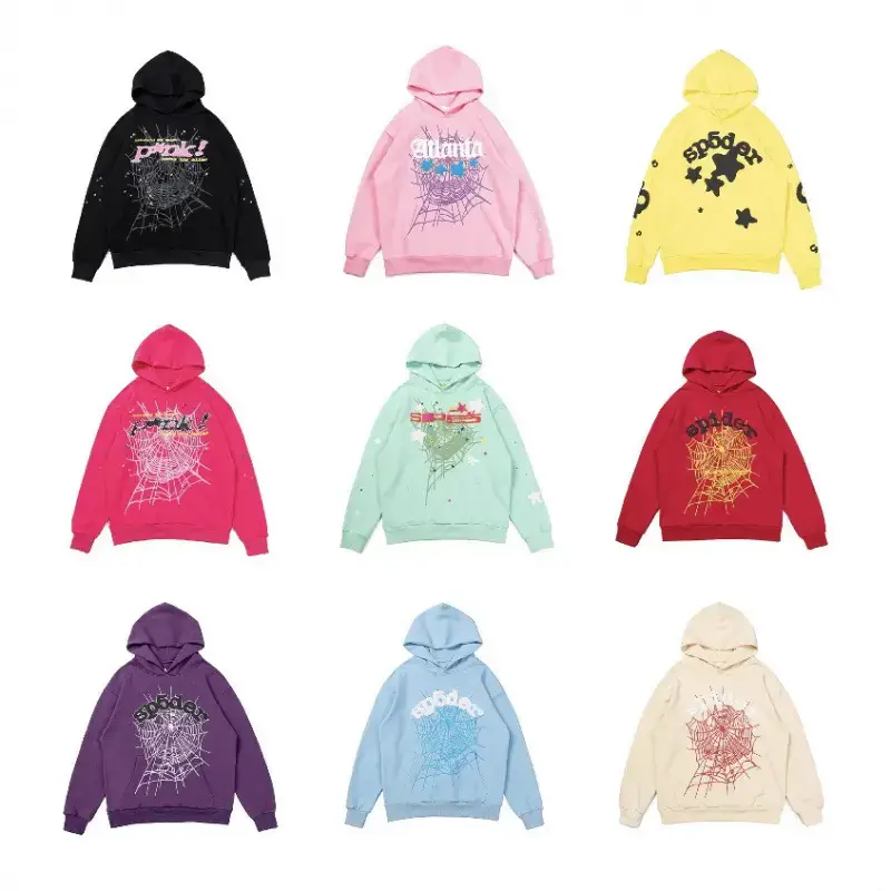 High Quality Youngthugsp555Der American Trendy Brand Pink Street Trendy Loose Men's and Women's Hooded Sweatshirts