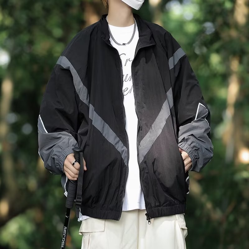Spring and Autumn American Style Retro Multi-Pocket Collar Baseball Suit for Men and Women European and American Style Instagram Popular Brand Couple's Frock Fashion Jacket