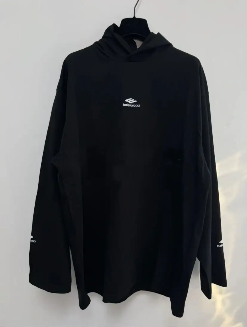 Top Version! Paris 3M3B Ski Thin Hooded Long-Sleeve Sweatshirt for Men and Women, 25 Autumn and Winter Loose Pure Cotton Pullover