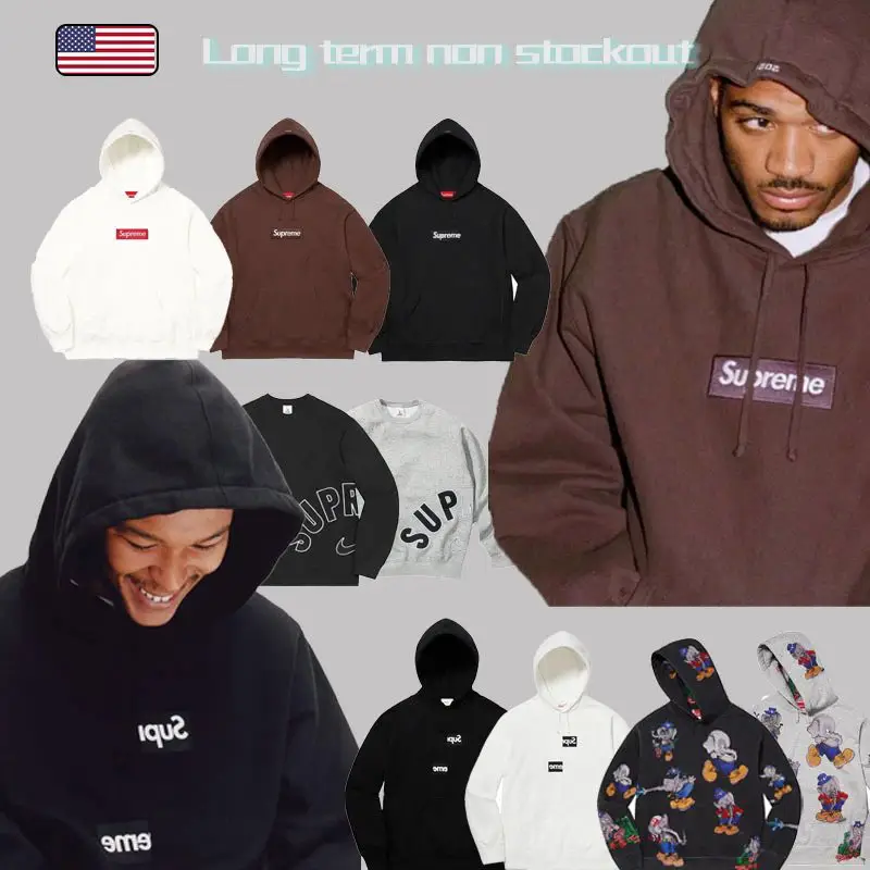 Sup Hooded Long Sleeve Fleece Sweatshirt