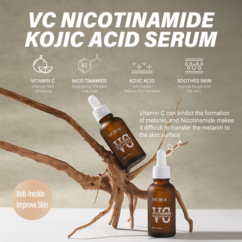 Cross-border exclusive vitamin C kojic acid nicotinamide Essence pure full English version packaging facial VC liquid foreign trade Wholesale