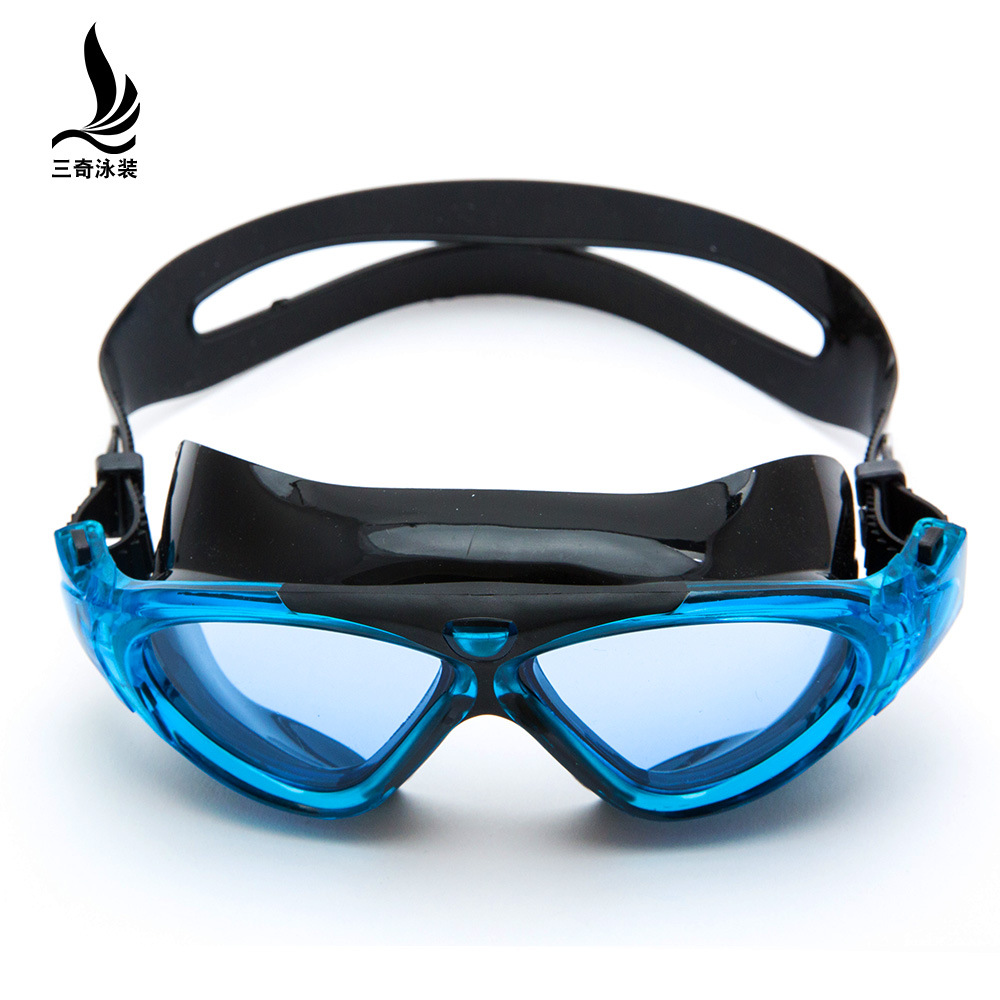 Sanqi Genuine Swimsuit Unisex High-Definition Waterproof and Anti-Fog Large-Frame Swimming Goggles Transparent Adult Swimming Goggles