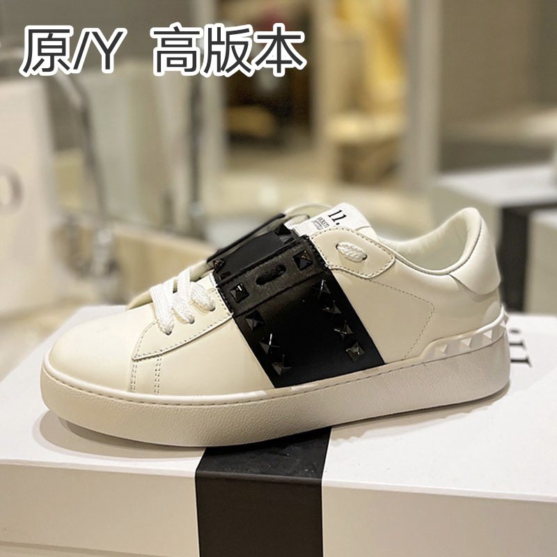 Foreign trade V home casual sneaker rivet white shoes leather fashion couple shoes men and women with shoes Foto QC da 1688 su Qualit.ly